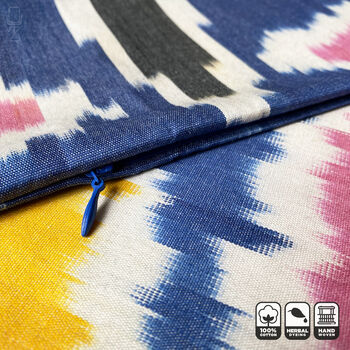 Handwoven Multicoloured Ikat Cushion Cover, 2 of 9
