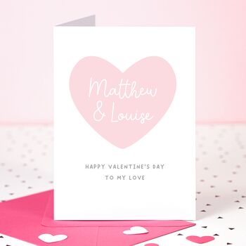 Personalised Heart Valentine's Day Card, 2 of 3