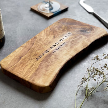 Personalised Olive Wood Cheese Board, 3 of 12