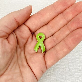 Lime Green Awareness Ribbon Bracelet Wristband, 8 of 9