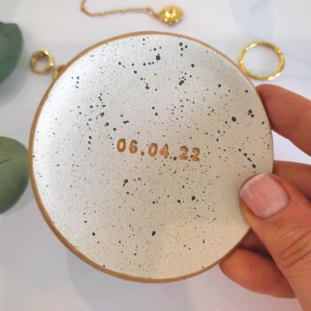 Personalised Date Handmade Ring Dish, 5 of 11