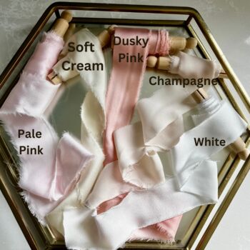 Hand Torn Silk Ribbon, Ideal For Weddings, 2 of 5