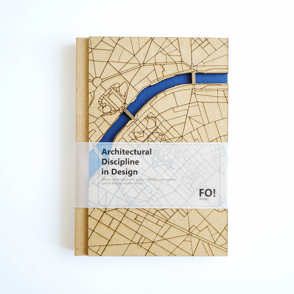 Handcrafted Paris Map Travel Notebook, 1 of 7