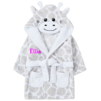 Personalised Embroidered Baby Dressing Gown Robe, 2 of 12