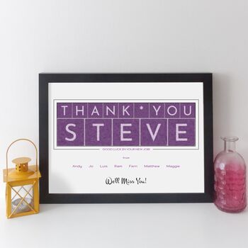 Personalised Retirement Print With Names, 7 of 12