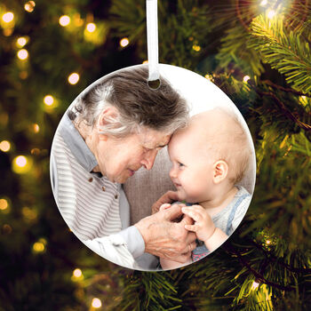 Your Favourite Photo Ceramic Disc Hanging Decoration Bauble + Gift Box, 6 of 6
