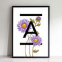 Personalised A To Z Flowers Alphabet Art Print, thumbnail 4 of 12