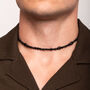 Black Agate Mixed Bead Semi Precious Relaxed Choker Necklace, thumbnail 4 of 9