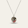 Dainty Silver Cluster Gemstone Necklace With Rainbow Gemstones, thumbnail 2 of 4