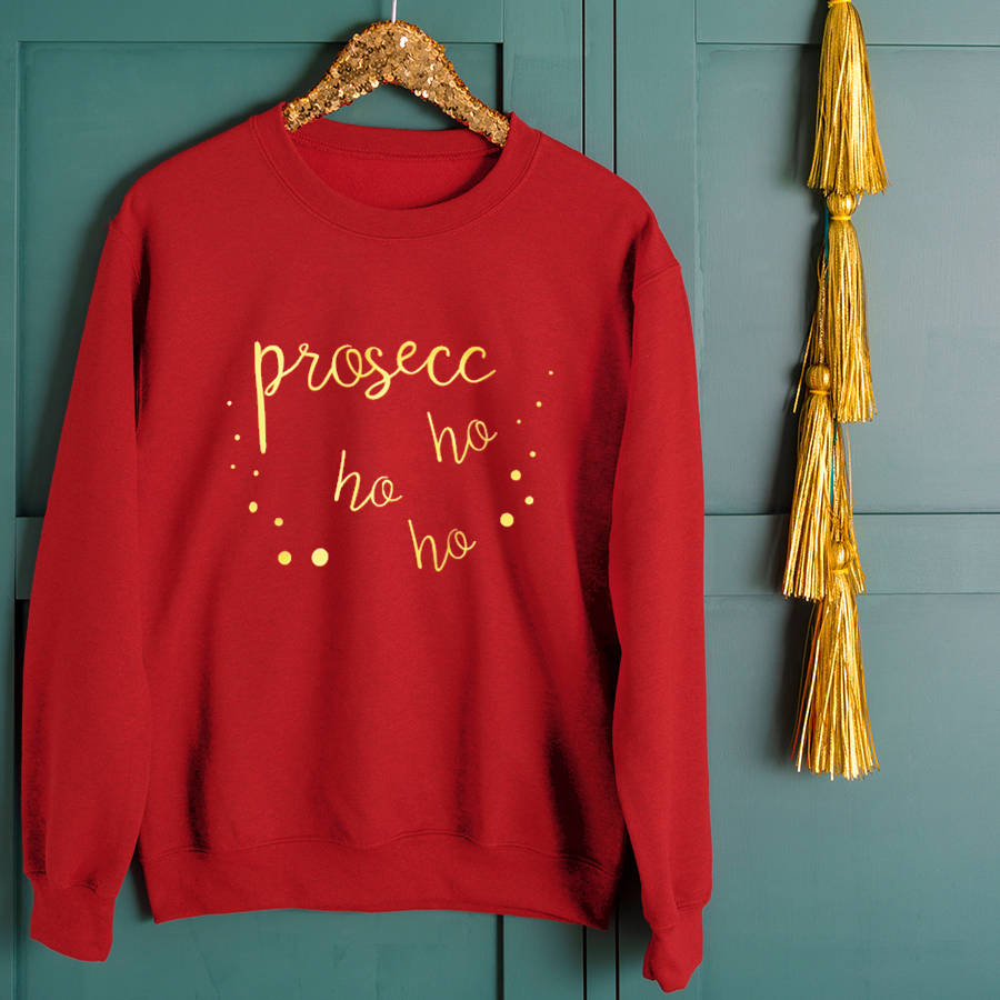 Prosecco Ho Ho Ho Christmas Sweatshirt, 1 of 8
