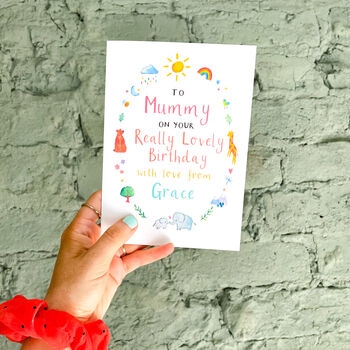 Personalised Mummy Mama 'Really Lovely' Birthday Card, 3 of 6