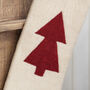 Large Winter White Christmas Stocking Red Tree Design, thumbnail 3 of 3