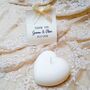 Personalised Wedding Favours Hearts Candles, thumbnail 3 of 6