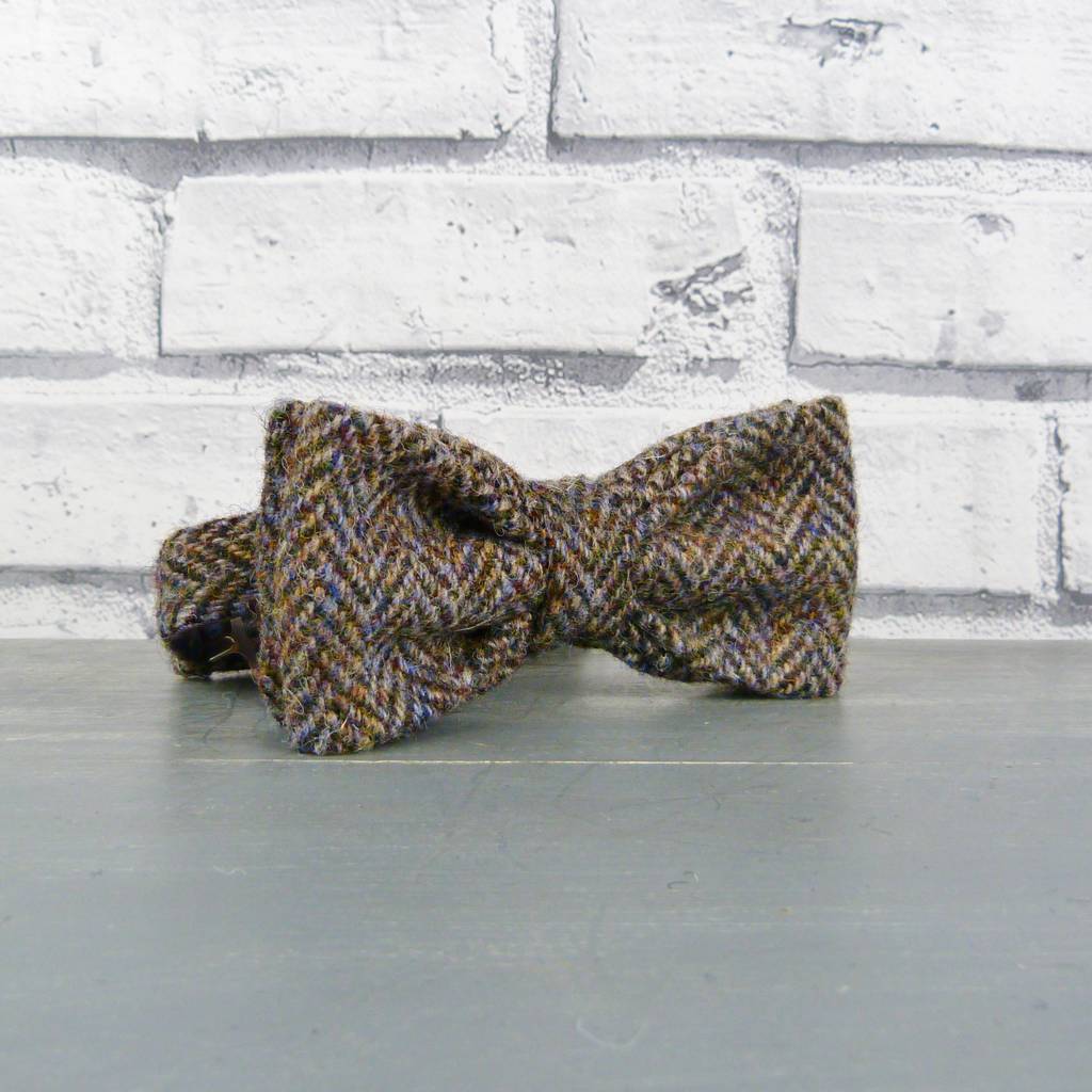 tweed dog bow tie