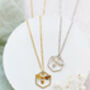 Geometric Bee Necklace And Earrings Gift Set, thumbnail 2 of 9