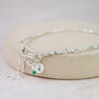 Sterling Silver Mini Nugget With Birthstone Bracelet, thumbnail 3 of 8
