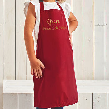 Personalised Kid's Santa's Little Helper Apron, 7 of 12