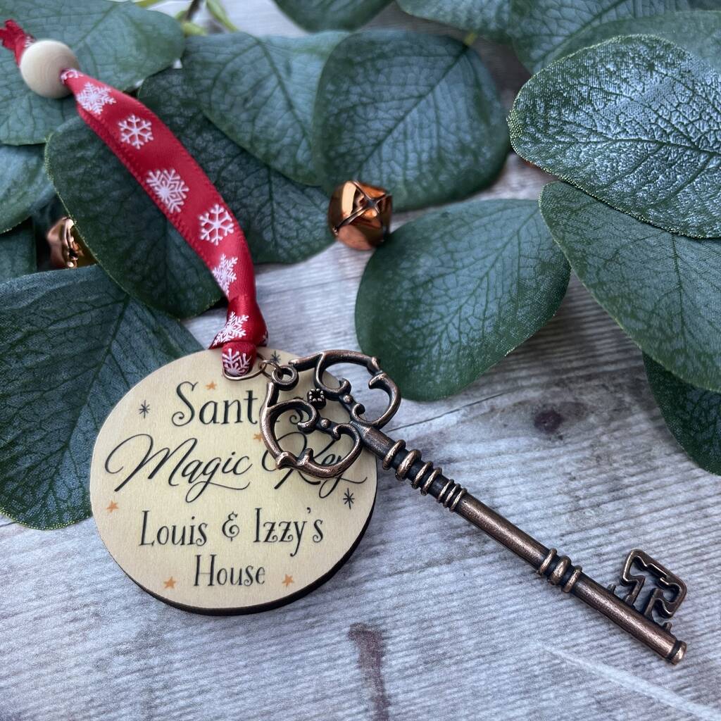 Personalised Santa’s Magic Key Christmas Decoration, 1 of 3