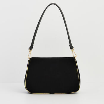 Rose Embroidered Black Clutch, 6 of 9