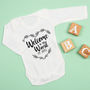 Personalised Welcome To The World Babygrow Baby Gift, thumbnail 5 of 9