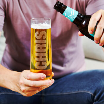 Personalised Name Beer Glass, 3 of 5