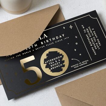 Personalised 50th Birthday Experience Gift Voucher, 4 of 9