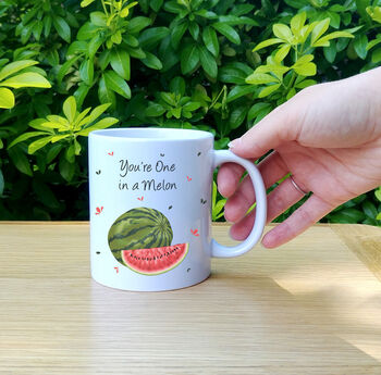 Personalised You're One In A Melon Mug | Fruit Puns, 2 of 5