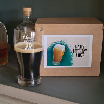 Personalised 70th Birthday Gift Pint Glass, 2 of 10