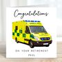 Personalised Paramedic Ambulance Retirement Card, thumbnail 1 of 2