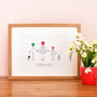 Personalised Family Button Father's Day Print Unframed, thumbnail 9 of 12