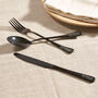 Personalised Black Cutlery Set With Free Engraving, thumbnail 1 of 6