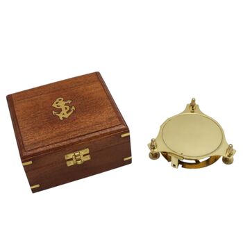 Personalised Four Inch Brass Sundial Compass, 5 of 11