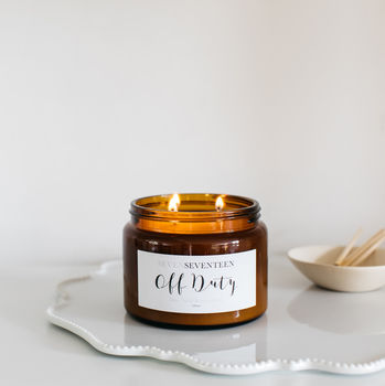 Off Duty Lime Basil And Mandarin Scented Candle By Seven Seventeen Notonthehighstreet Com