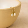 Solid 9ct Gold Keshi Pearl Drop Earrings, thumbnail 2 of 8