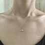 Balanced Bar Necklace In Sterling Silver, thumbnail 1 of 12