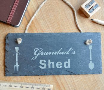 Personalised Shed Slate Sign, 4 of 5