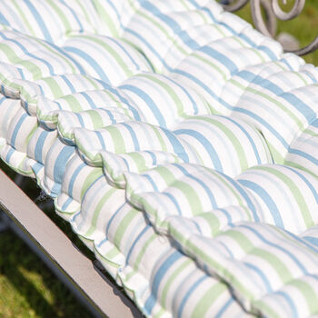 Tenby Striped Garden Bench Cushion, 4 of 8