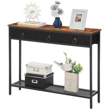 Console Table Slim Sofa Table With Three Drawers, 7 of 9