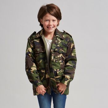 Blue Sequin Tiger Personalised Kids Camo Jacket, 4 of 8