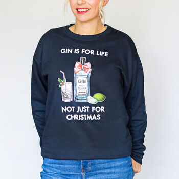 'Gin Is For Life' Christmas Jumper, 7 of 9