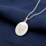 Oval Faceted St Christopher Personalised Necklace, thumbnail 2 of 12