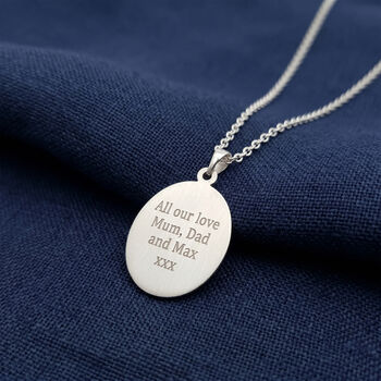 Oval Faceted St Christopher Personalised Necklace, 2 of 12