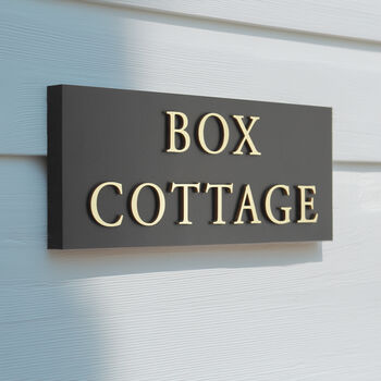 Personalised House Sign With Raised Gold Lettering, 4 of 8
