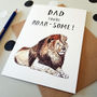 You're Roar Some! Lion Father's Day Card, thumbnail 2 of 2