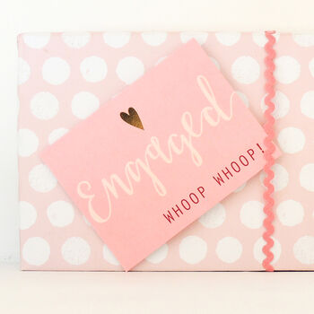 Mini Engagement Card With Gold Foiled Heart, 3 of 5