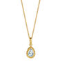March Birthstone Aquamarine Gold Plated Necklace, thumbnail 2 of 12