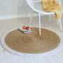 Braided Wicker Rug Round, thumbnail 2 of 4