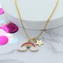 Rainbow Personalised Star Necklace, thumbnail 1 of 2