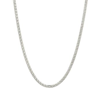 925 Sterling Silver Flat Cuban Chain Necklace For Men, 8 of 12