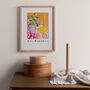 Banana And Vase Art Print Watercolour Pastel Poster, thumbnail 1 of 4